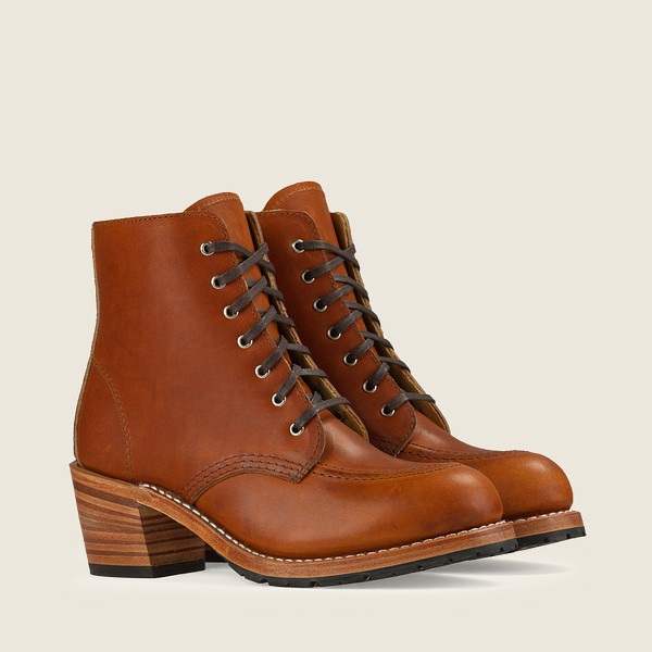 Botas Red Wing Heritage Mujer Marrom - Clara - Heeled Legacy Cuero - 968-WBOURZ